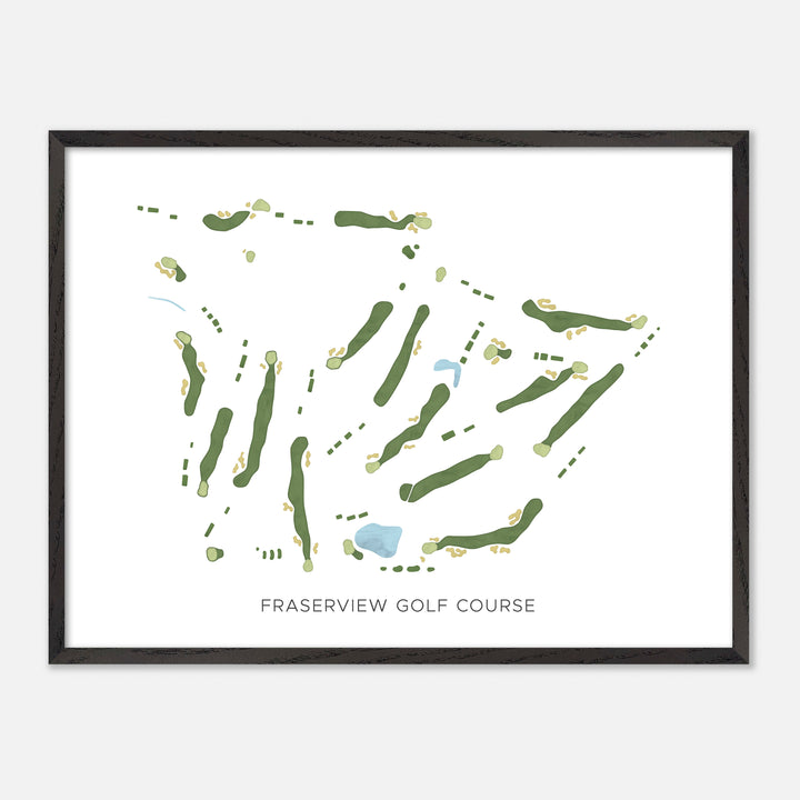Print of Fraserview Golf Course Modern Map