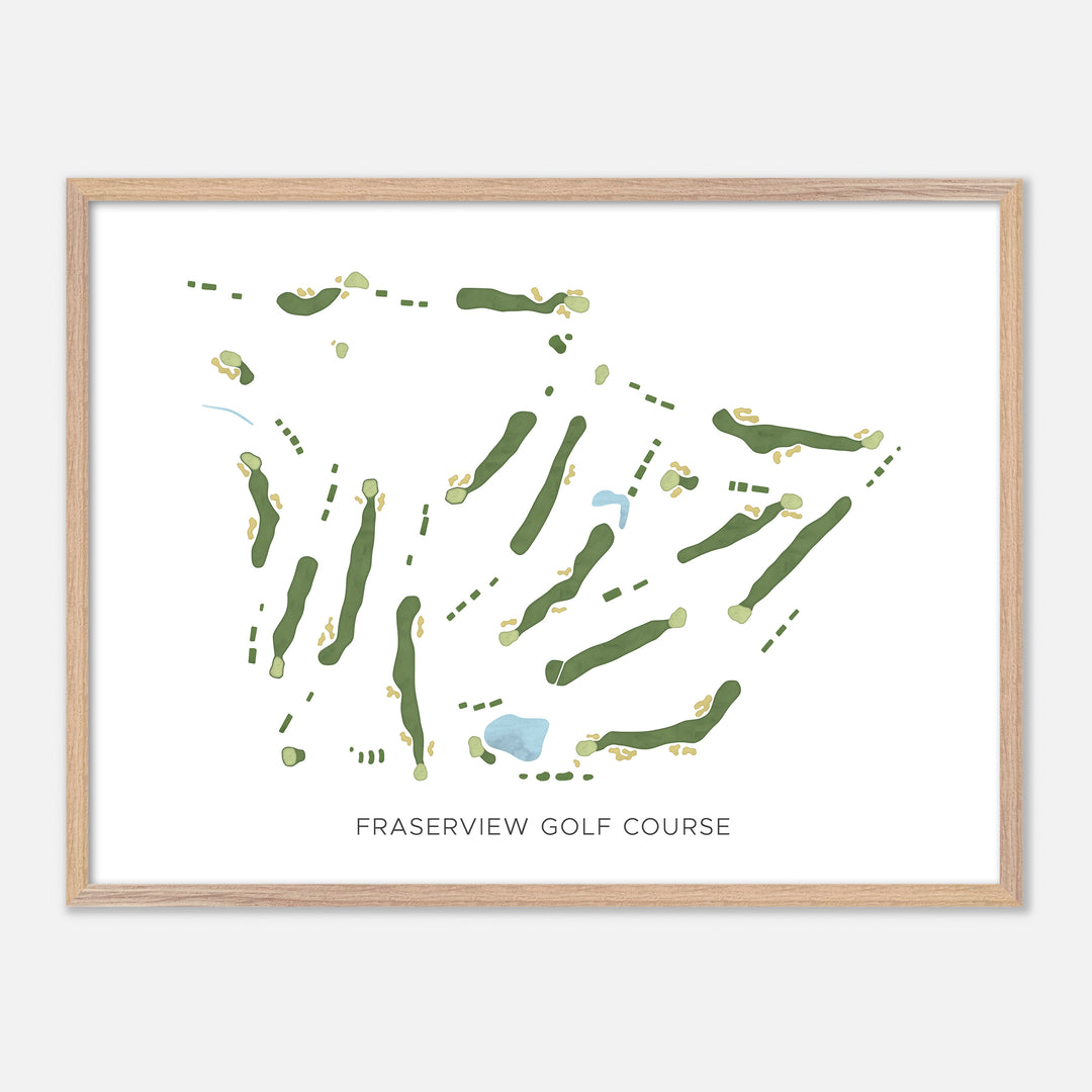 Print of Fraserview Golf Course Modern Map