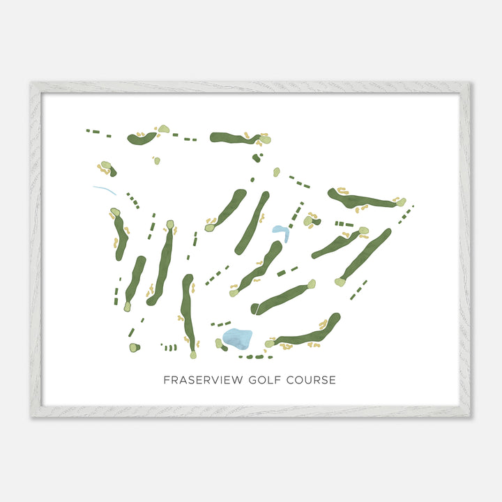 Print of Fraserview Golf Course Modern Map