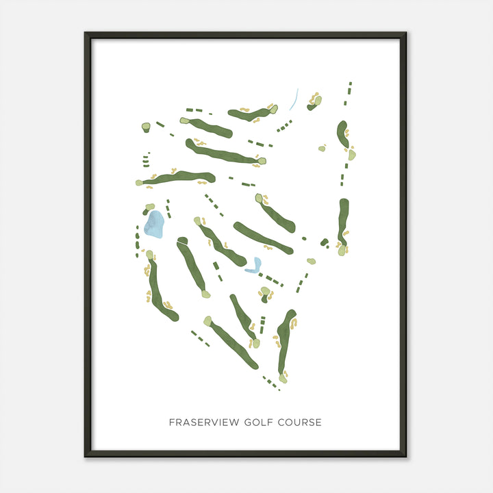 Print of Fraserview Golf Course Modern Map