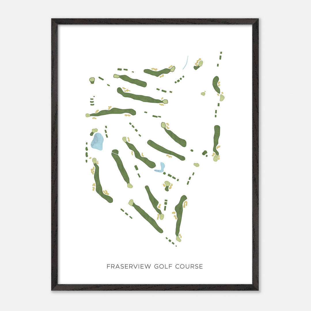 Print of Fraserview Golf Course Modern Map