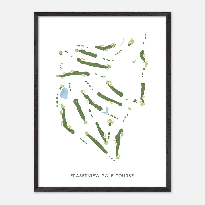 Print of Fraserview Golf Course Modern Map