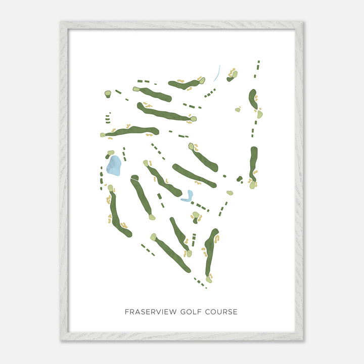 Print of Fraserview Golf Course Modern Map