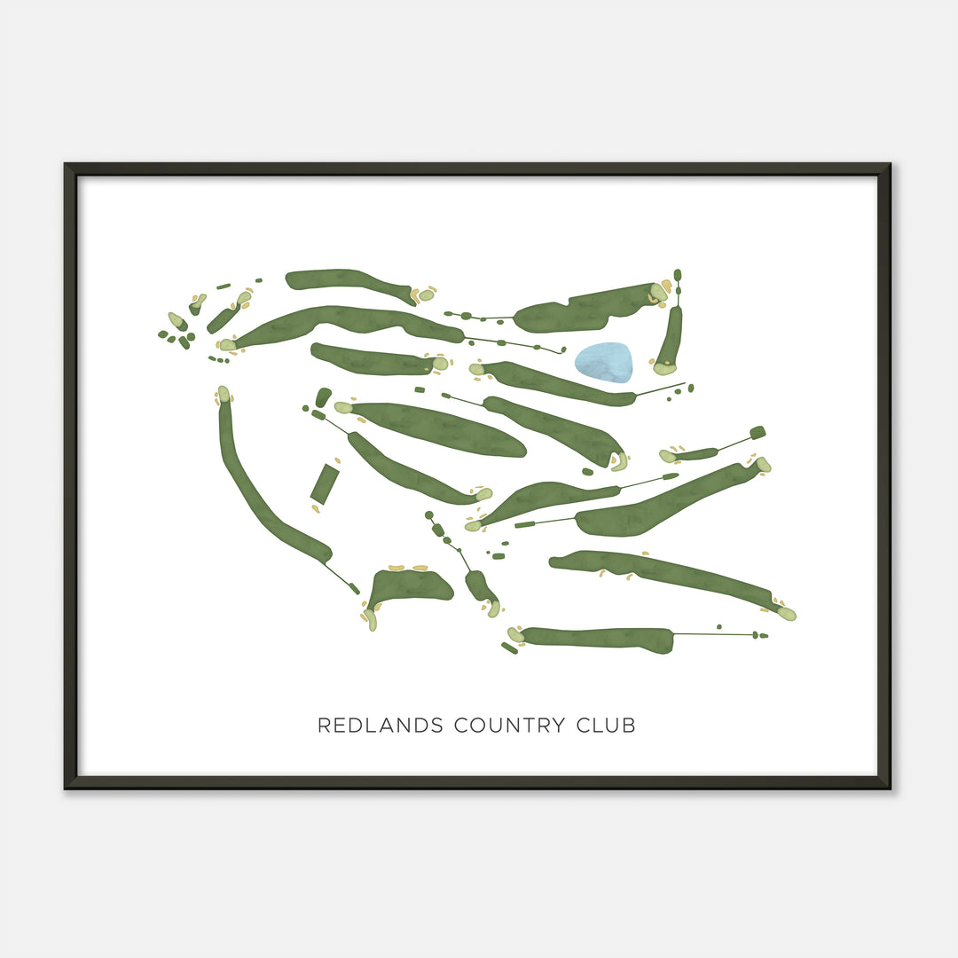 Print of Redlands Country Club Modern Map