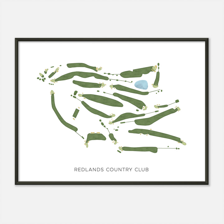 Print of Redlands Country Club Modern Map