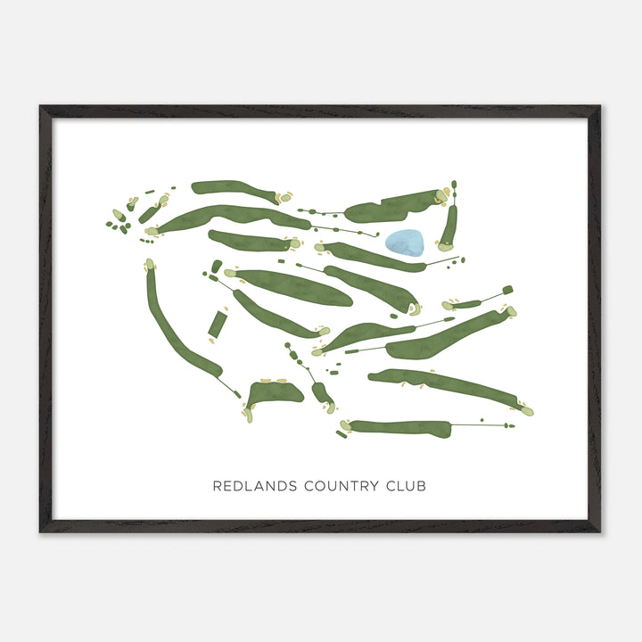 Print of Redlands Country Club Modern Map