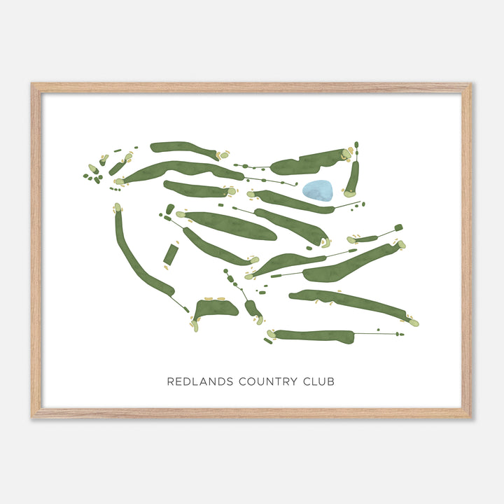 Print of Redlands Country Club Modern Map