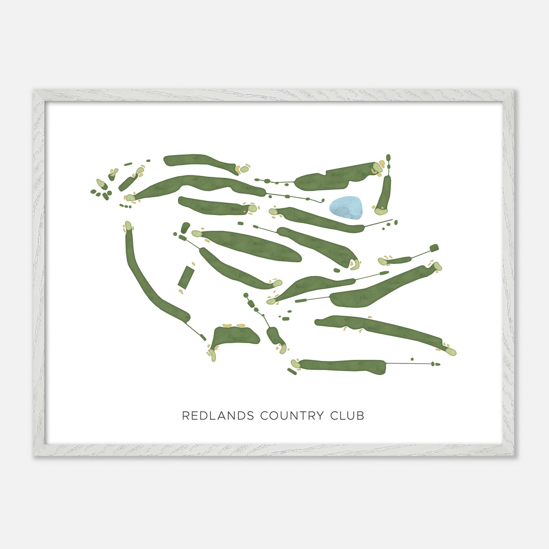 Print of Redlands Country Club Modern Map