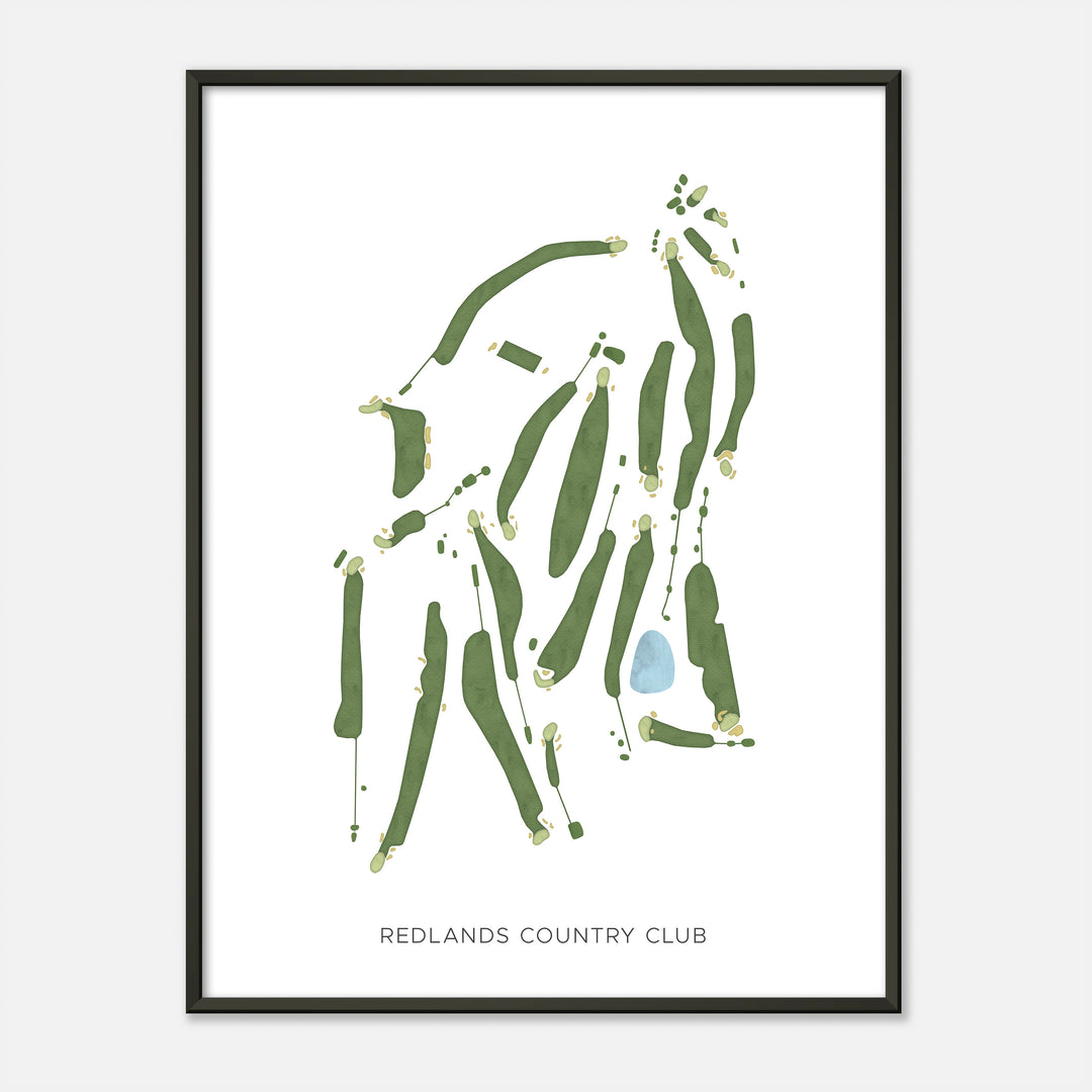 Print of Redlands Country Club Modern Map