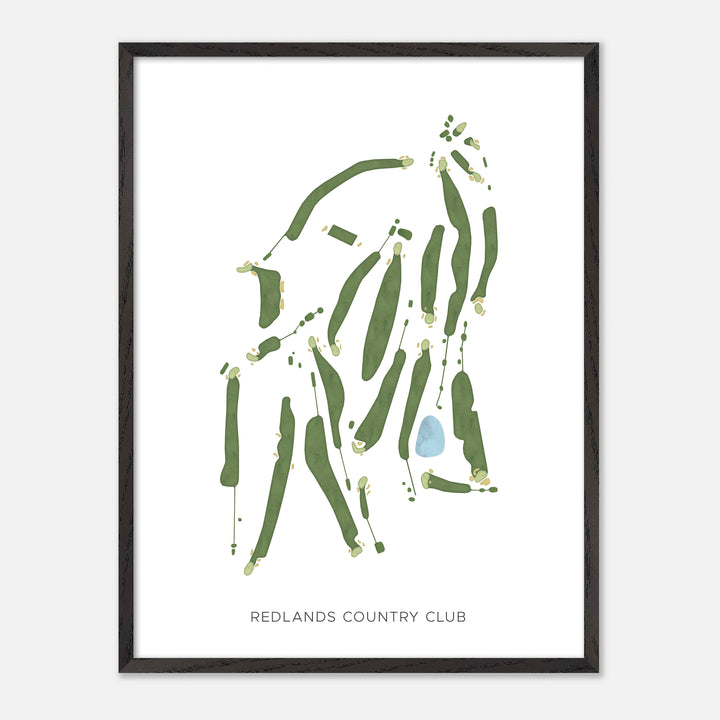 Print of Redlands Country Club Modern Map