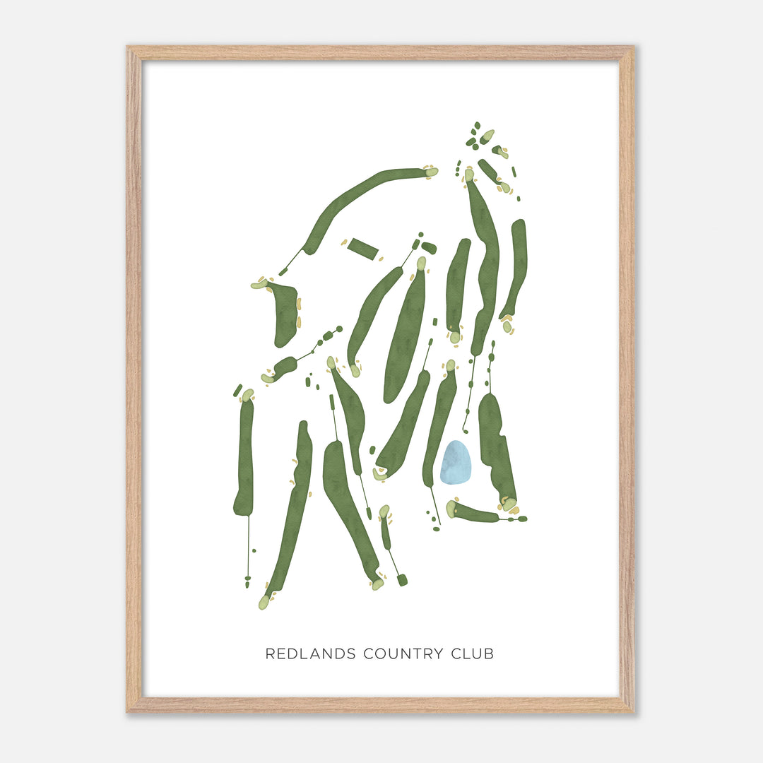 Print of Redlands Country Club Modern Map