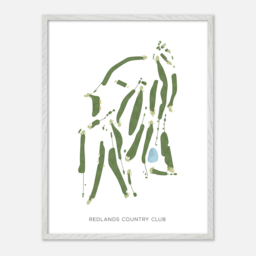 Print of Redlands Country Club Modern Map