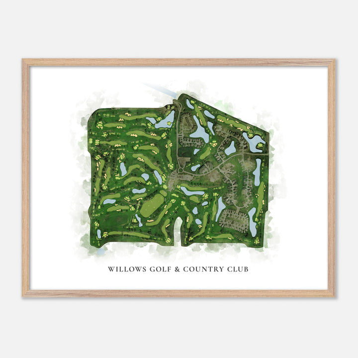 Print of Willows Golf & Country Club Classic Map