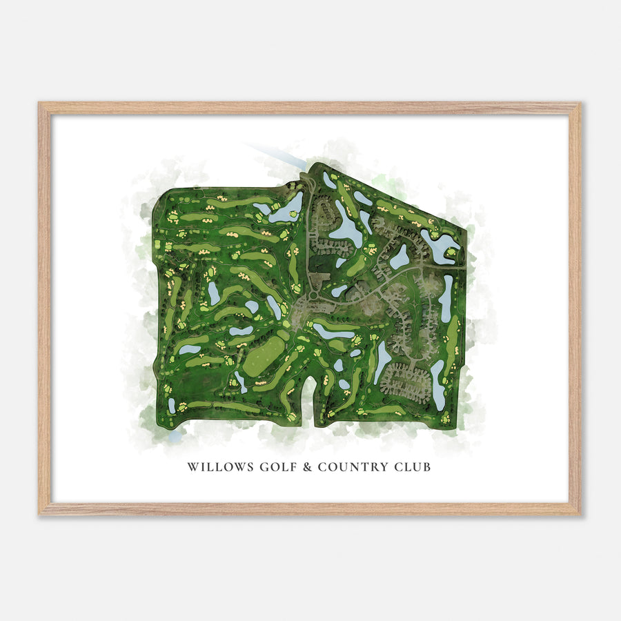 Print of Willows Golf & Country Club Classic Map