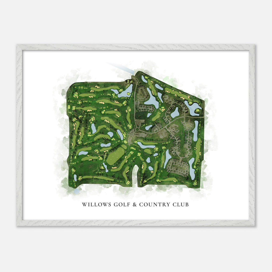 Print of Willows Golf & Country Club Classic Map