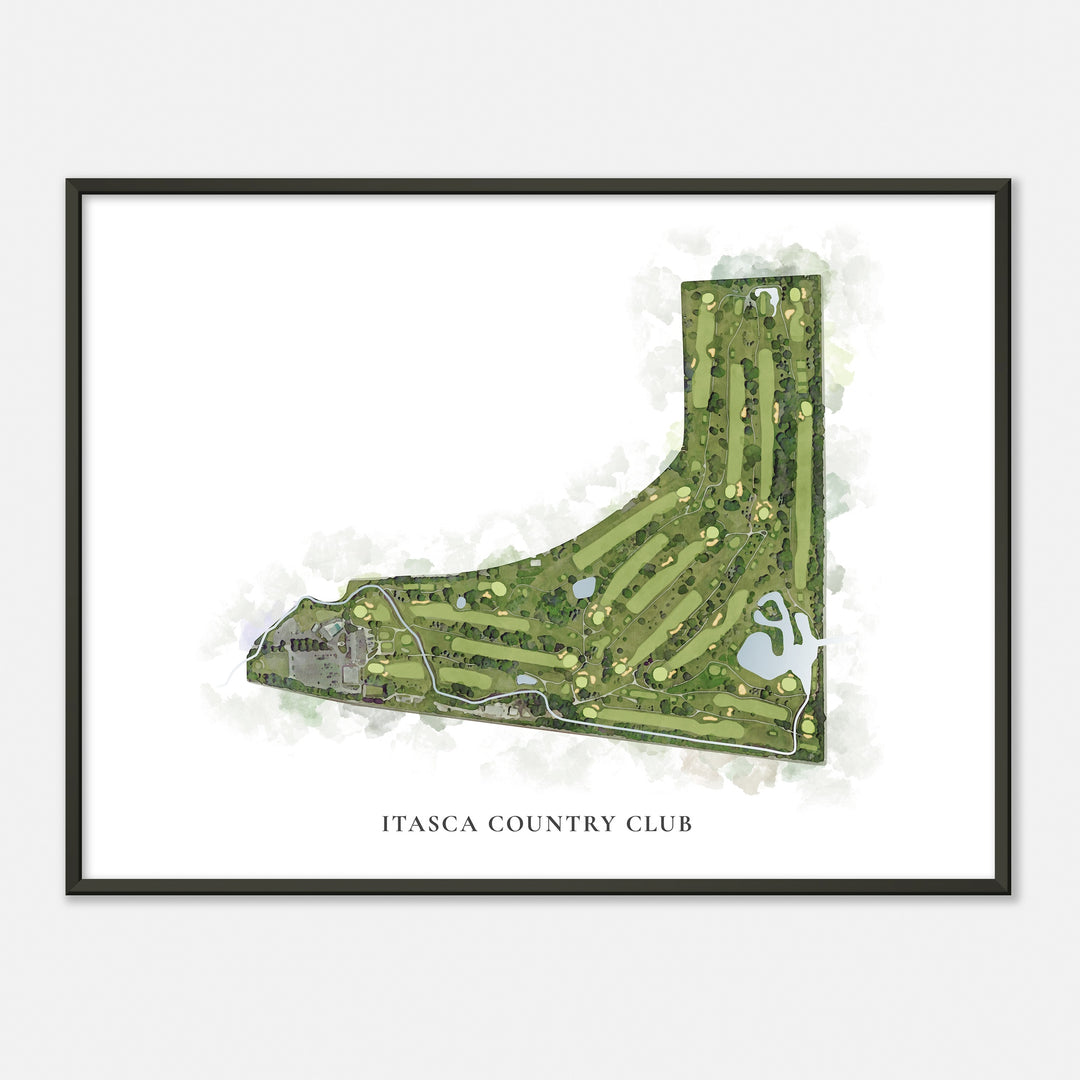Print of Itasca Country Club Classic Map