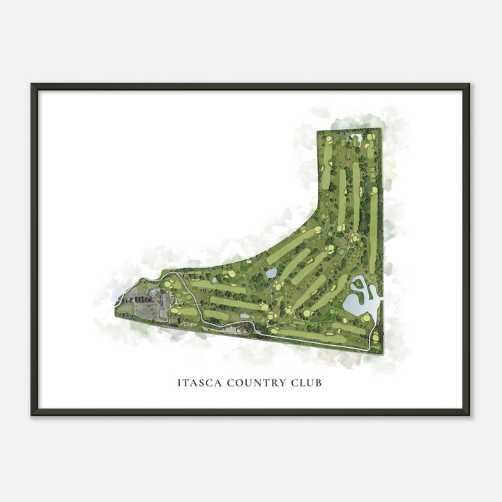 Print of Itasca Country Club Classic Map
