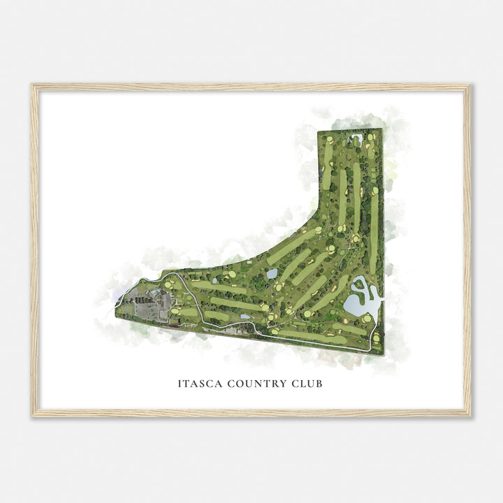 Print of Itasca Country Club Classic Map