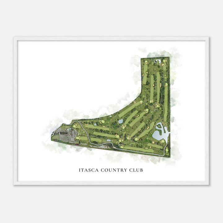 Print of Itasca Country Club Classic Map