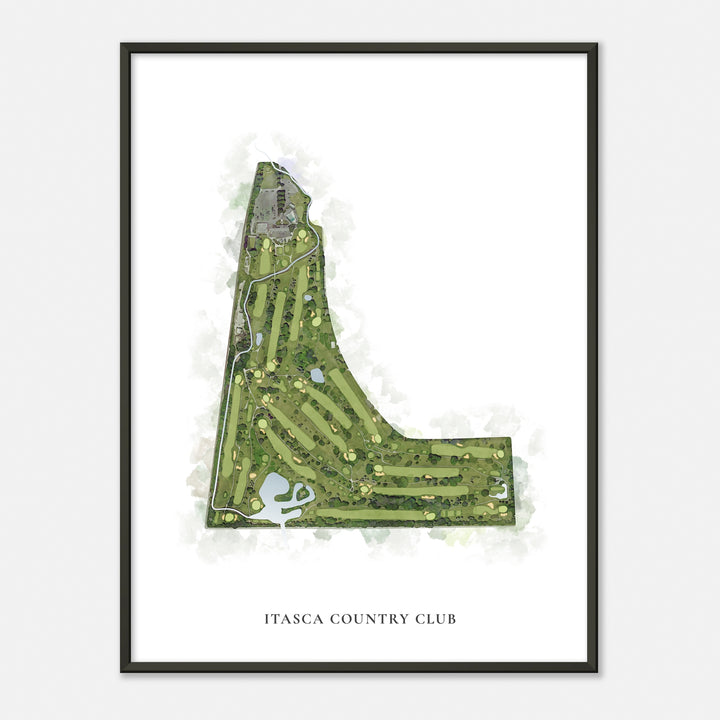 Print of Itasca Country Club Classic Map