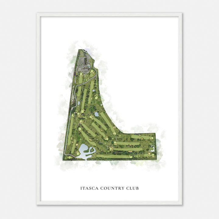 Print of Itasca Country Club Classic Map