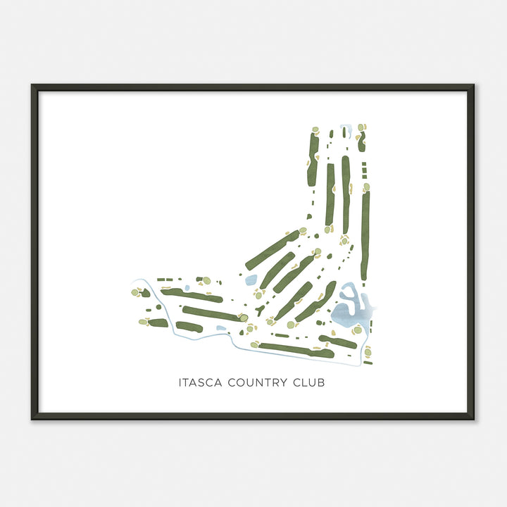 Print of Itasca Country Club Modern Map