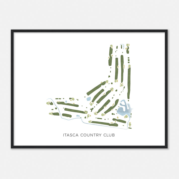 Print of Itasca Country Club Modern Map