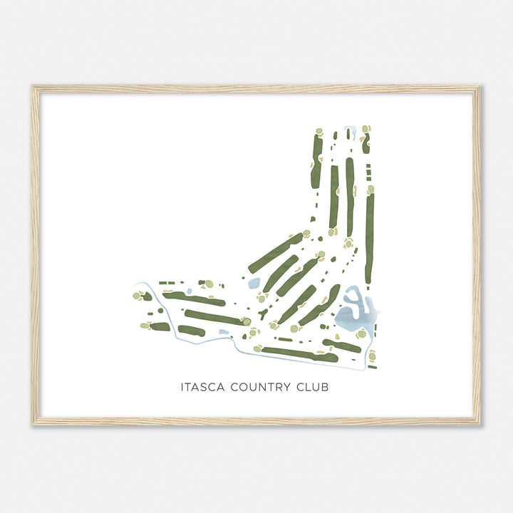 Print of Itasca Country Club Modern Map