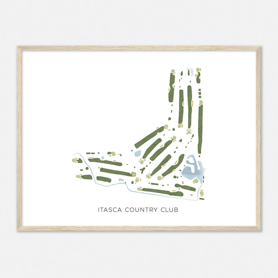Print of Itasca Country Club Modern Map
