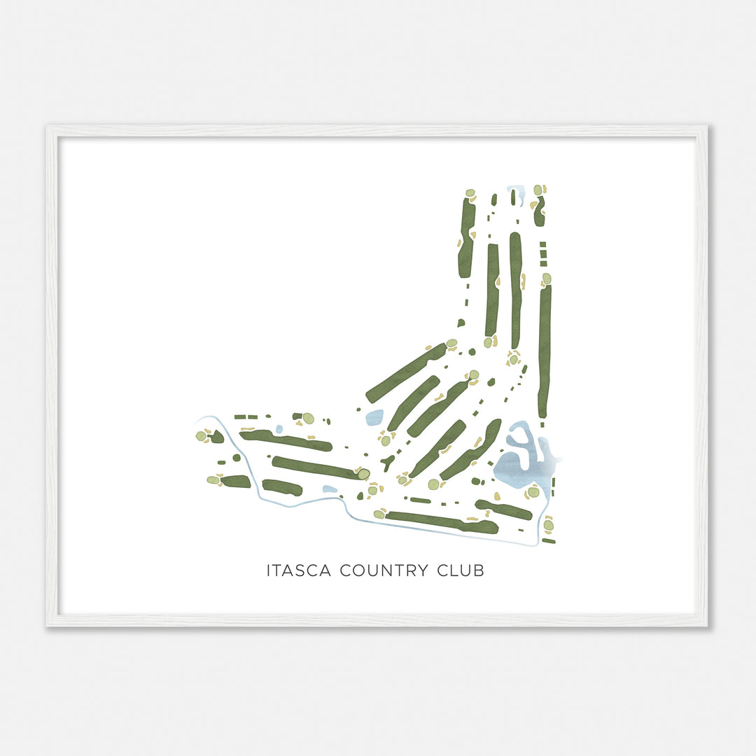 Print of Itasca Country Club Modern Map