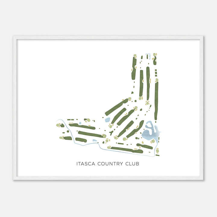 Print of Itasca Country Club Modern Map