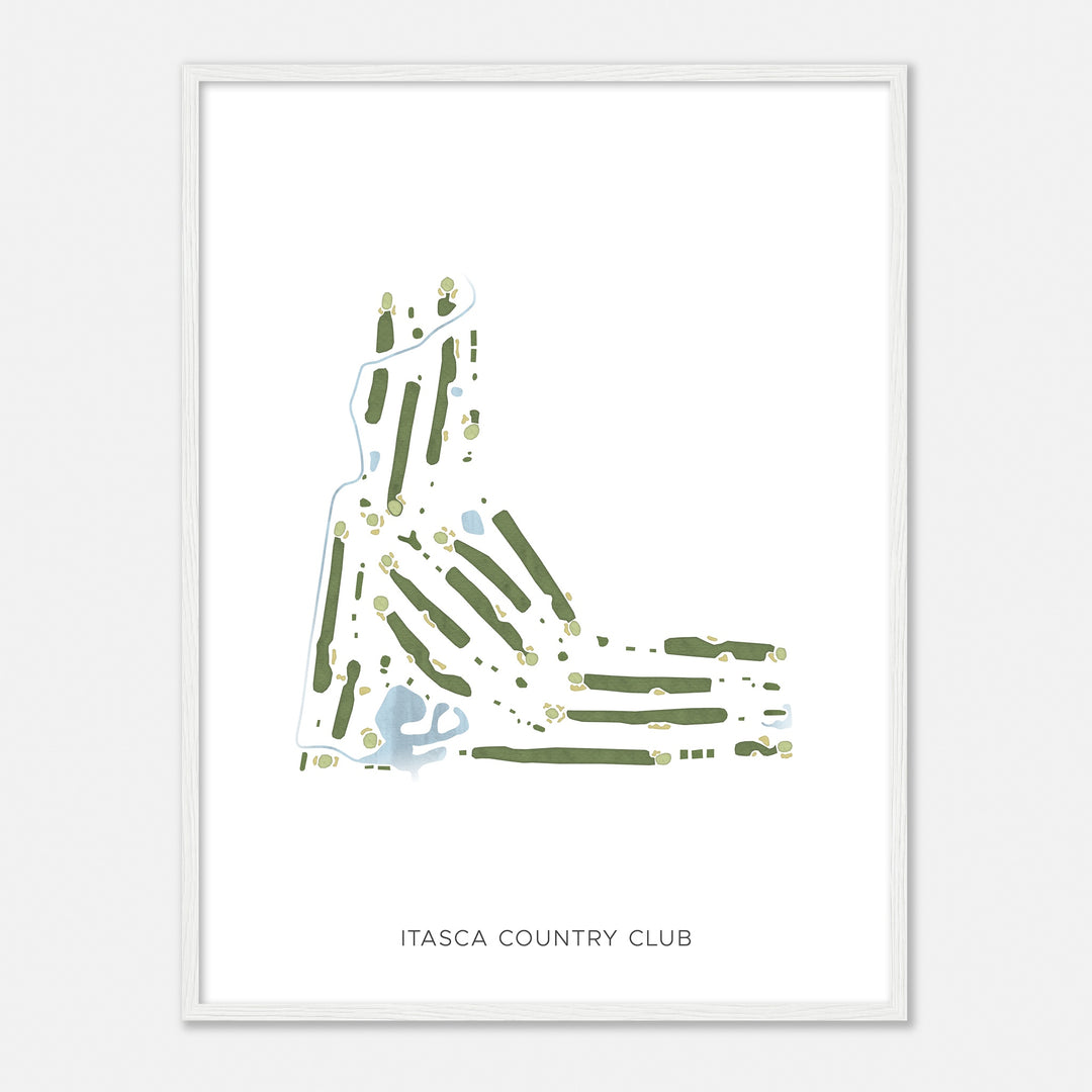 Print of Itasca Country Club Modern Map