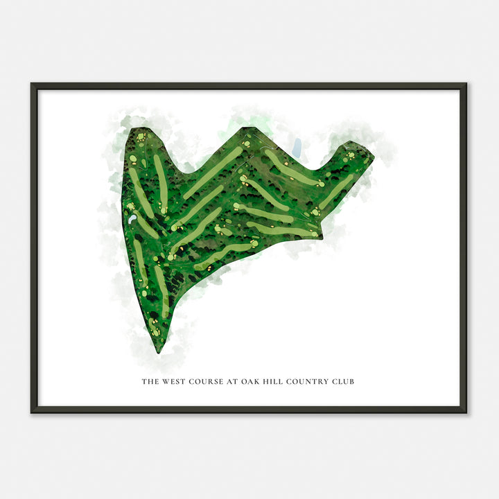Print of The West Course At Oak Hill Country Club Classic Map