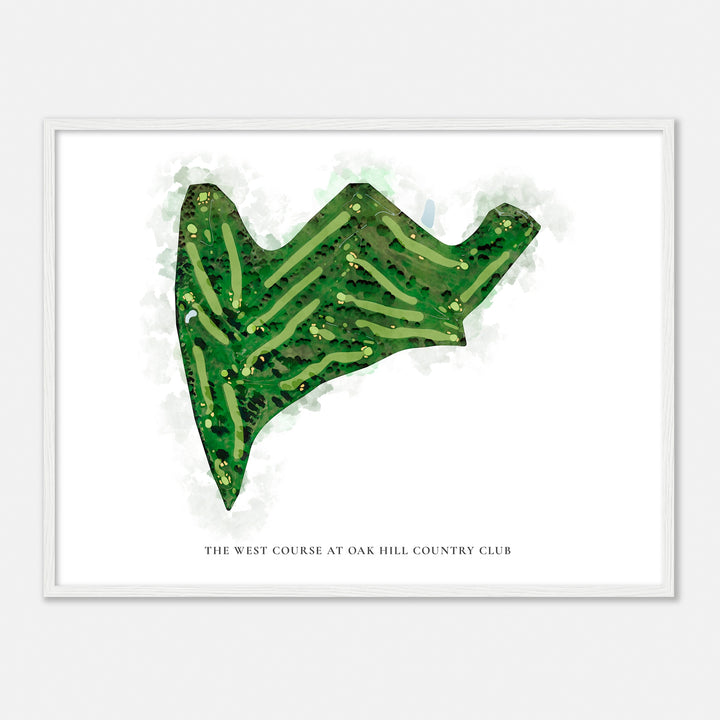 Print of The West Course At Oak Hill Country Club Classic Map