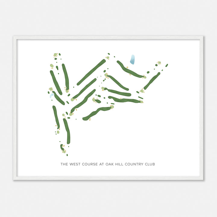Print of The West Course At Oak Hill Country Club Modern Map
