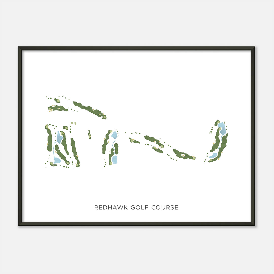 Print of Redhawk Golf Course Modern Map