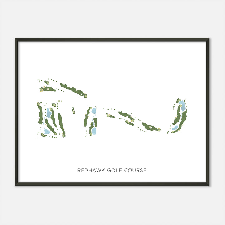 Print of Redhawk Golf Course Modern Map
