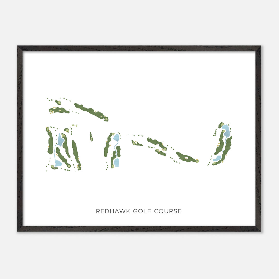 Print of Redhawk Golf Course Modern Map