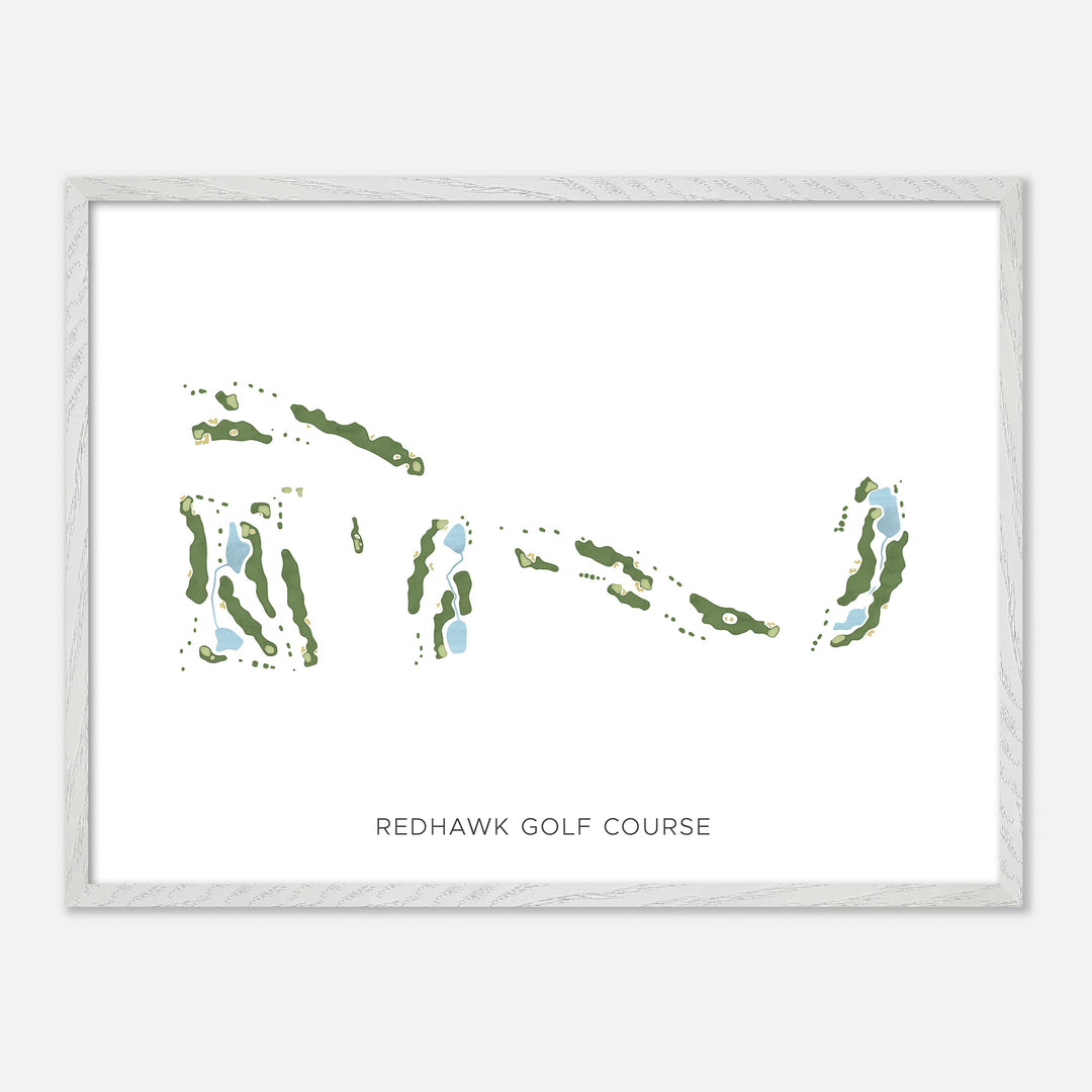 Print of Redhawk Golf Course Modern Map