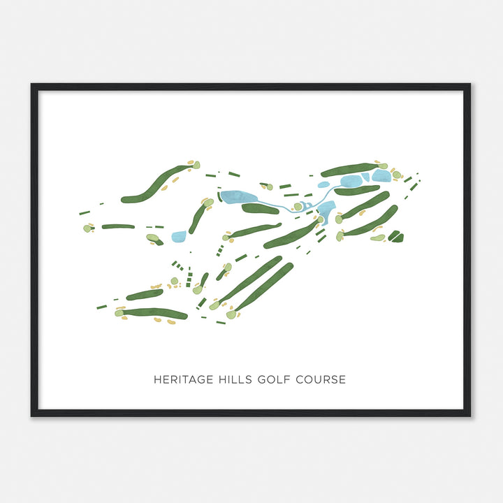 Print of Heritage Hills Golf Course Modern Map