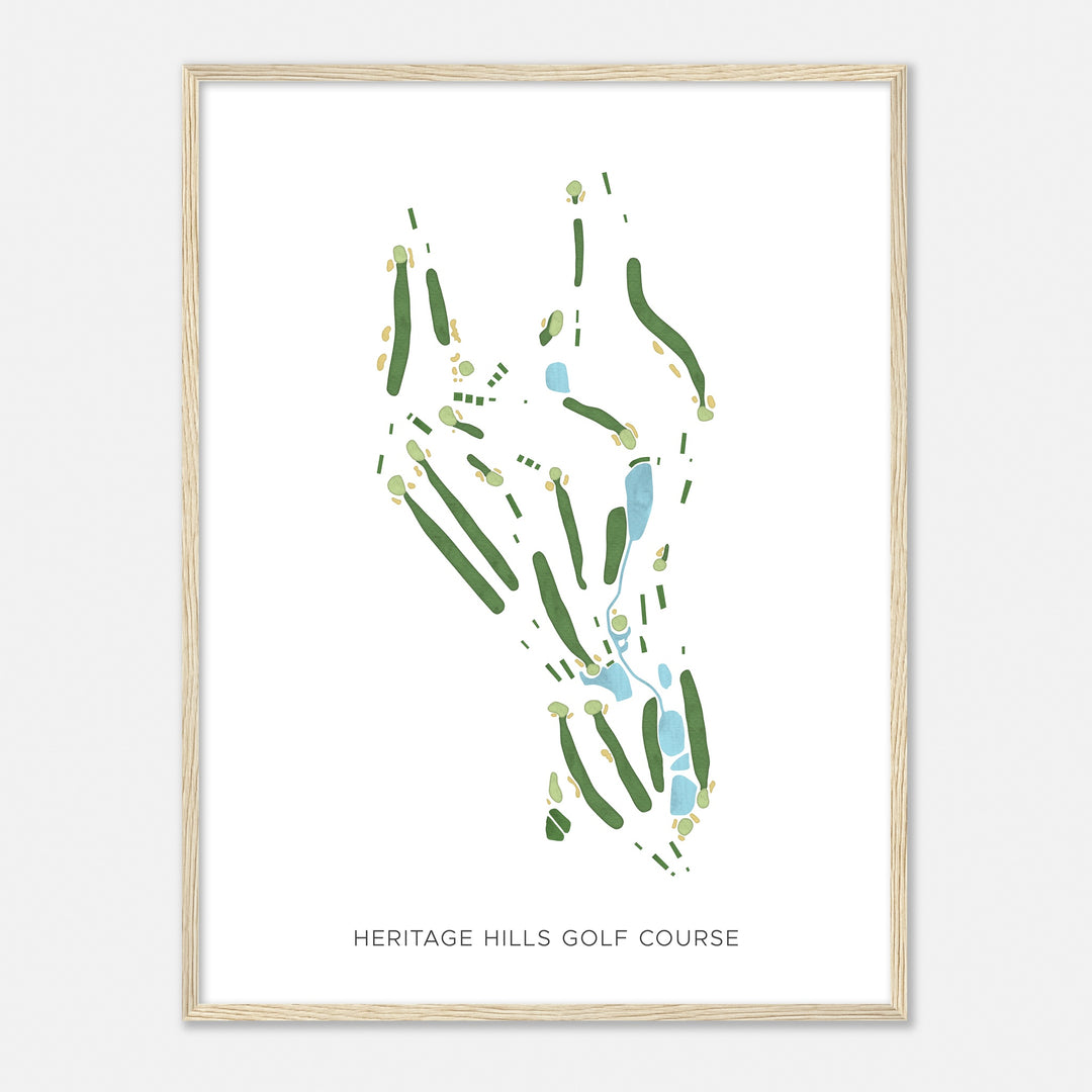Print of Heritage Hills Golf Course Modern Map