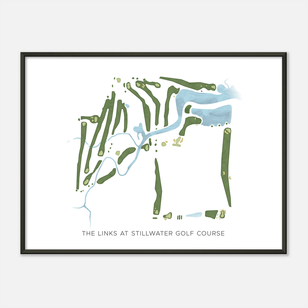 Print of The Links At Stillwater Golf Course Modern Map