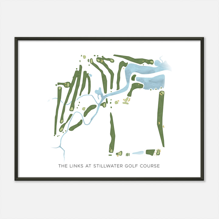 Print of The Links At Stillwater Golf Course Modern Map