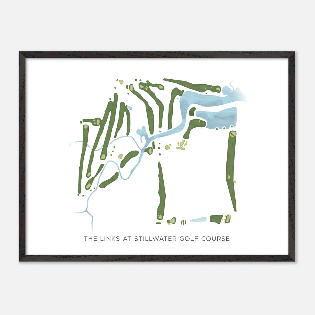 Print of The Links At Stillwater Golf Course Modern Map