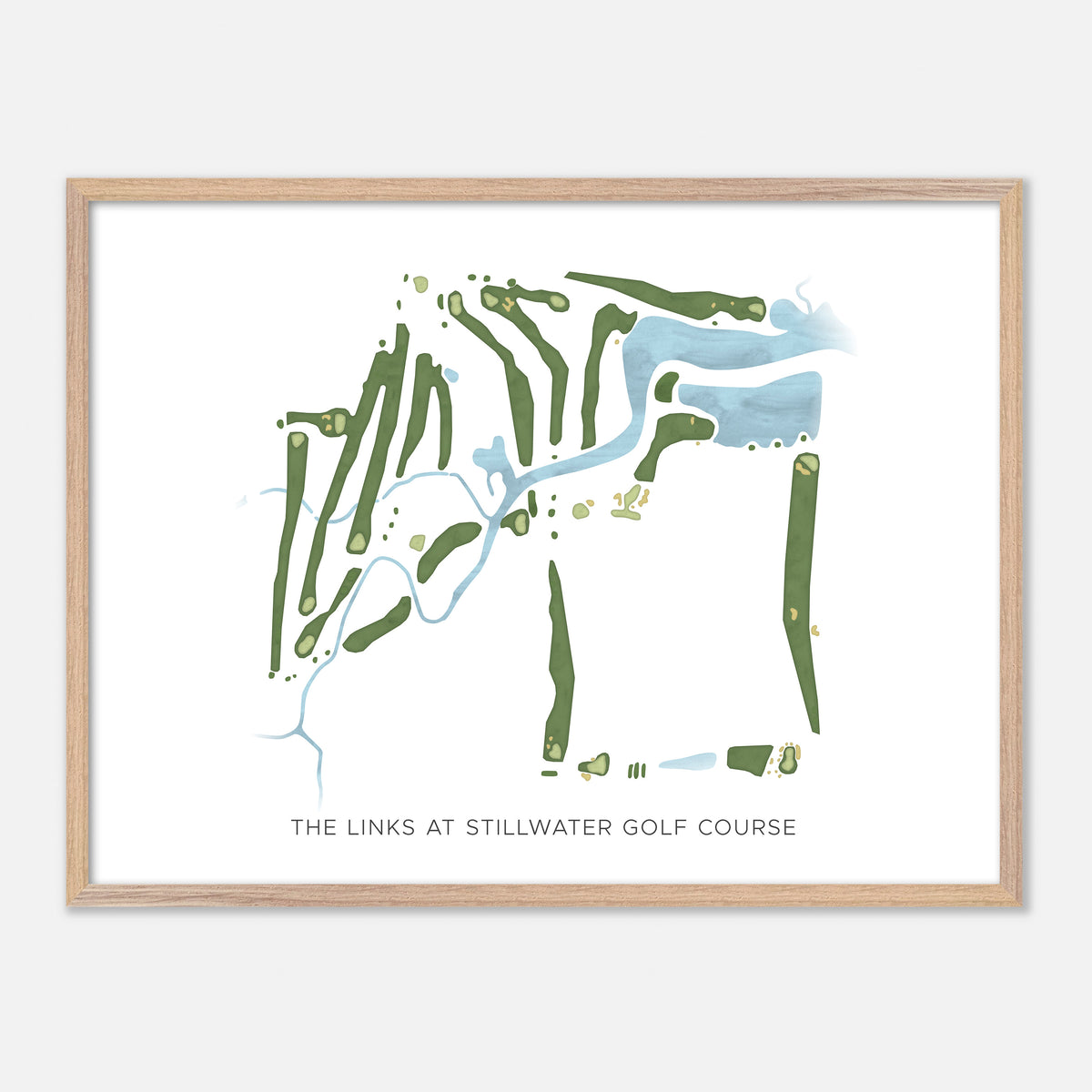 Print of The Links At Stillwater Golf Course Modern Map