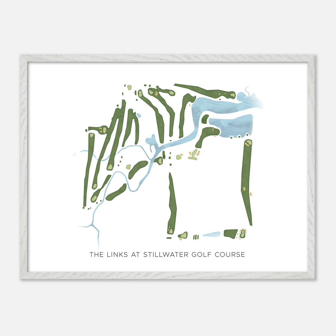 Print of The Links At Stillwater Golf Course Modern Map