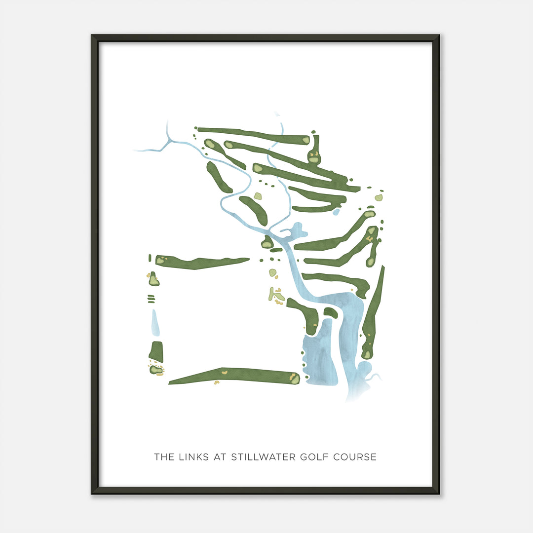 Print of The Links At Stillwater Golf Course Modern Map