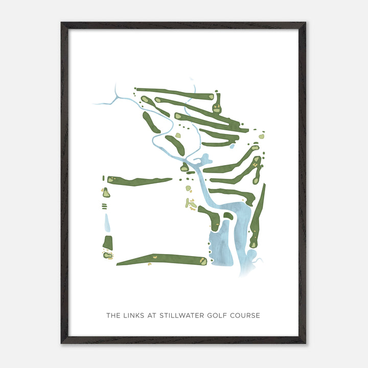 Print of The Links At Stillwater Golf Course Modern Map