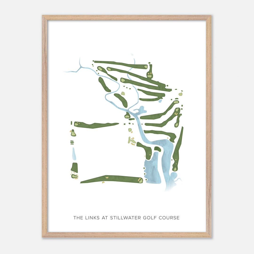 Print of The Links At Stillwater Golf Course Modern Map