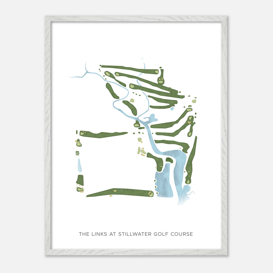 Print of The Links At Stillwater Golf Course Modern Map